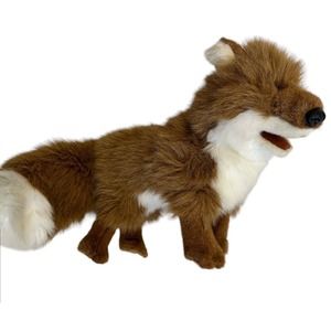 Folkmanis Fox Hand Puppet Kids Plush Stuffed Animal Toy Furry Brown White